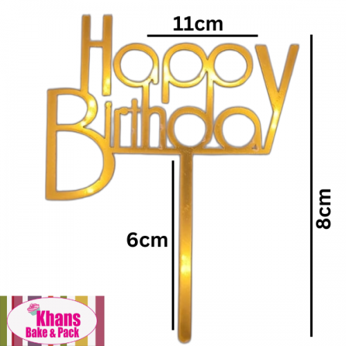 C/TOPPER HBD PRINT GOLD STICK C/TOPPER HBD PRINT GOLD STICK